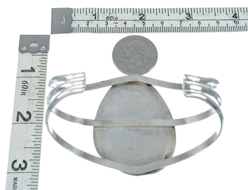 Genuine Navajo Kingman Turquoise Sterling Silver Cuff Bracelet NN20513